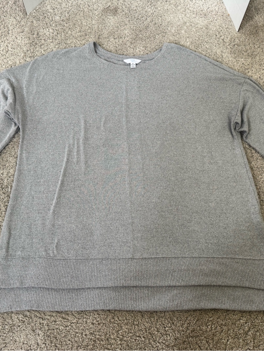 Time and Tru Light Gray Crewneck Pullover tunic